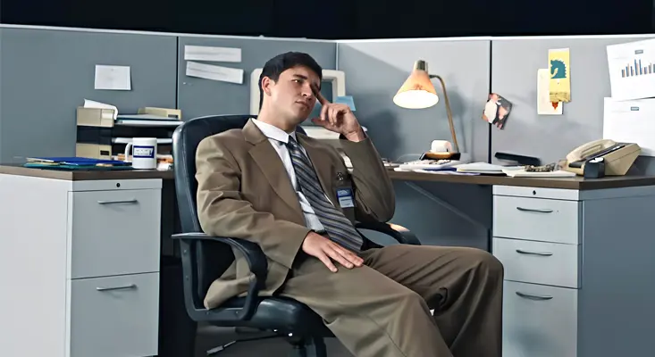 John Summit in an office setting for the 2026 EDM hits single LIGHTS GO OUT music video.