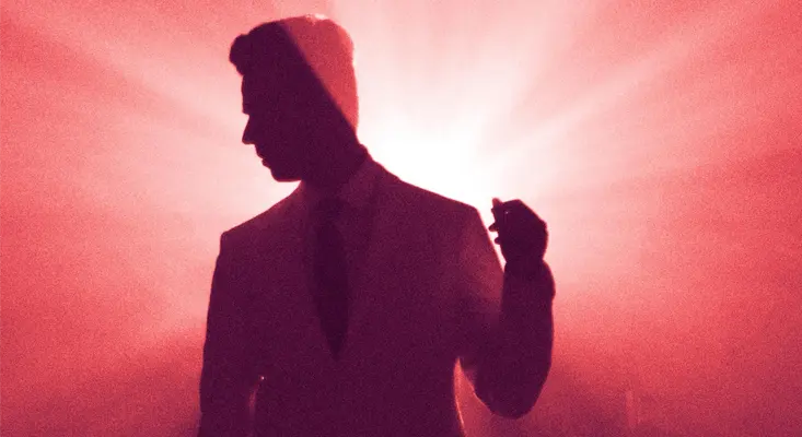 K DANIEL silhouette in red lighting for Valentine’s Day song ‘My Everything.’