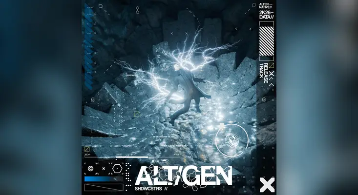SHDWCSTRS - ALT/GEN ALT/GEN EP cover art by electronic hip-hop artist SHDWCSTRS featuring a futuristic and dark visual concept.
