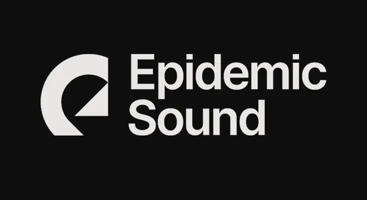 Epidemic Sound official logo on black background.