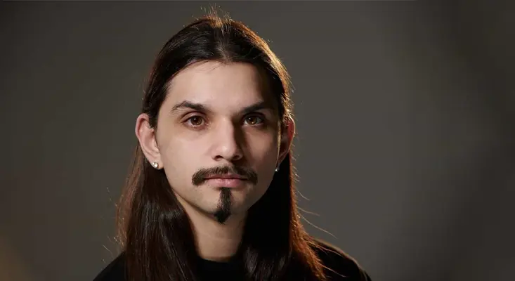 Milovay, Afro-RnB artist, posing for an interview about his self-titled EP.