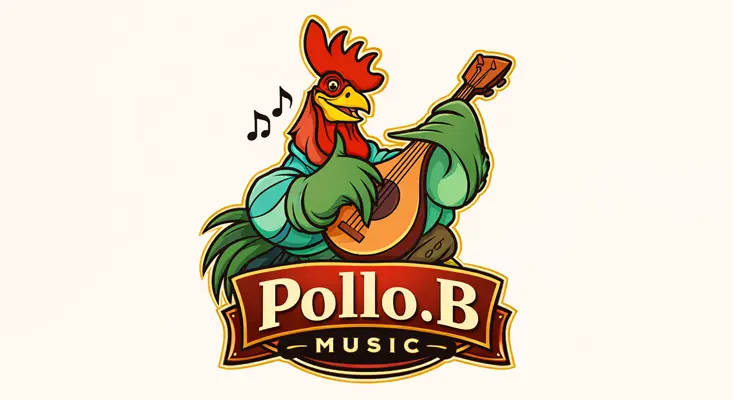 Pollo B Music logo - artist behind sad songs about love “In Her Head.”