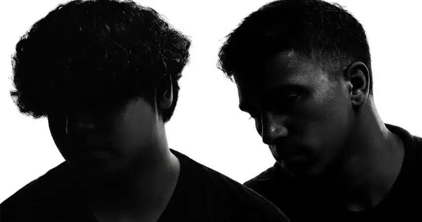 Horizon Beats duo Steven and Recardo in black and white silhouette press photo for creative process announcement.