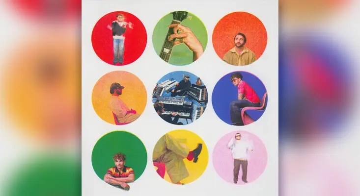 ANOTR - Withness ANOTR Withness album cover featuring nine colorful circles with photos of people and instruments on a white background.