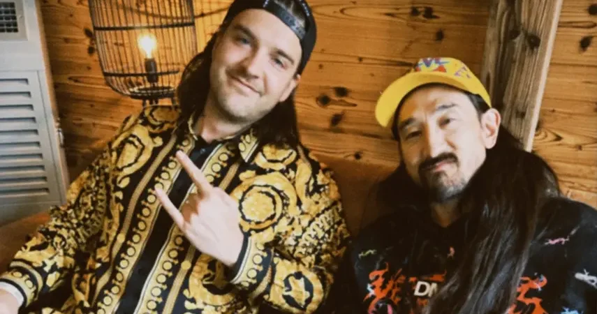 Steve Aoki Techno collab with Reinier Zonneveld backstage photo.