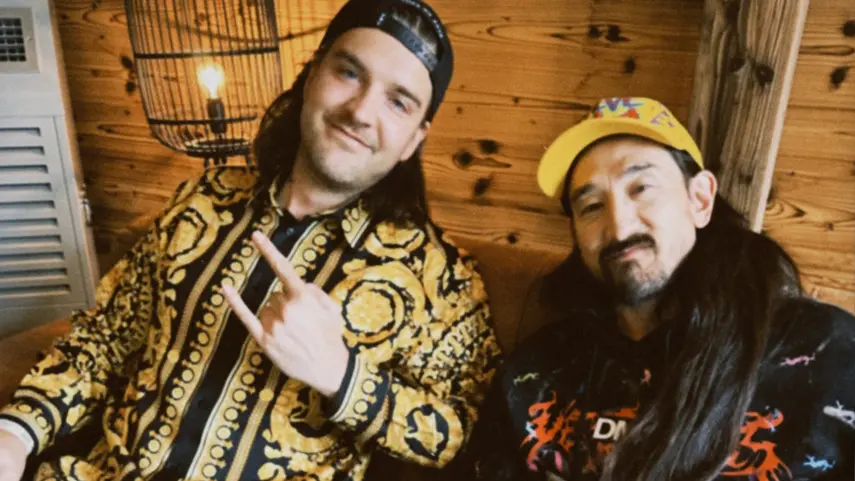 Steve Aoki Techno collab with Reinier Zonneveld backstage photo.