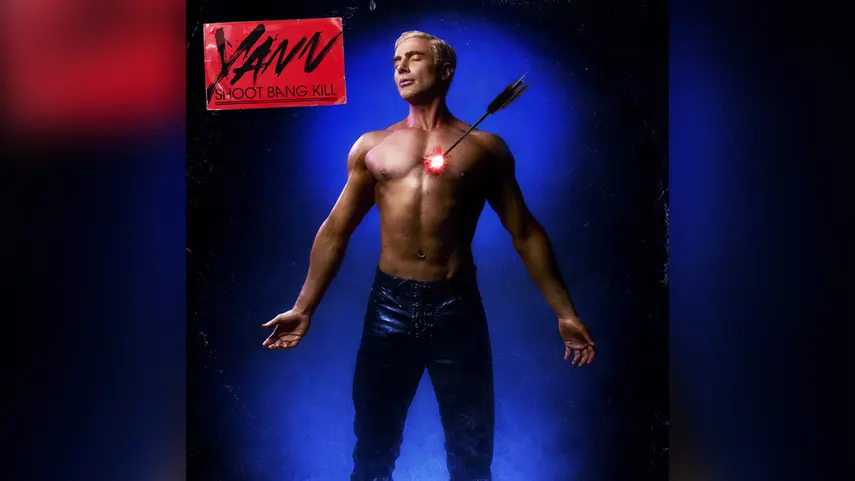 YANN Shoot Bang Kill official single cover art with arrow through chest.