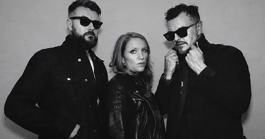 The Lightning Kids black-and-white press photo for new single Gone Girl with Luke Million.