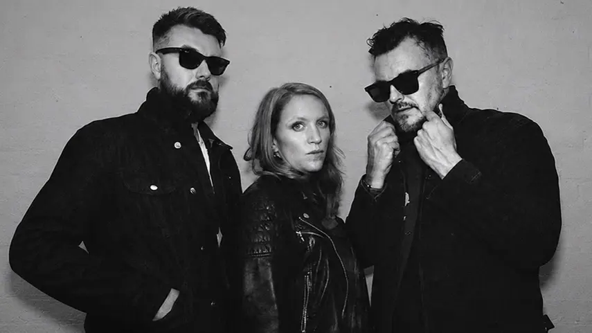 The Lightning Kids black-and-white press photo for new single Gone Girl with Luke Million.